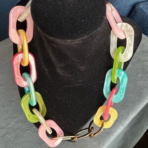 Rush by Denis & Charles Resin Link Statement Necklace